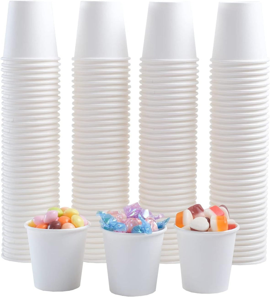 300 Pack 3 oz Paper Cups for Bathroom, Disposable Small Mouthwash Cup, 3oz Mini Espresso Cups for Travel, Party, Picnics, Home, Applicable to Cup Dispenser
