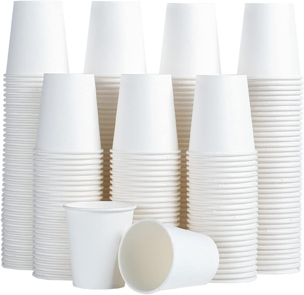 300 Pack 5 oz Paper Cups, White Disposable Paper Cups, Small Bathroom Mouthwash Cups, Hot/Cold Drinking Cup for Bathroom, Home, Party, Office, Picnic, Travel