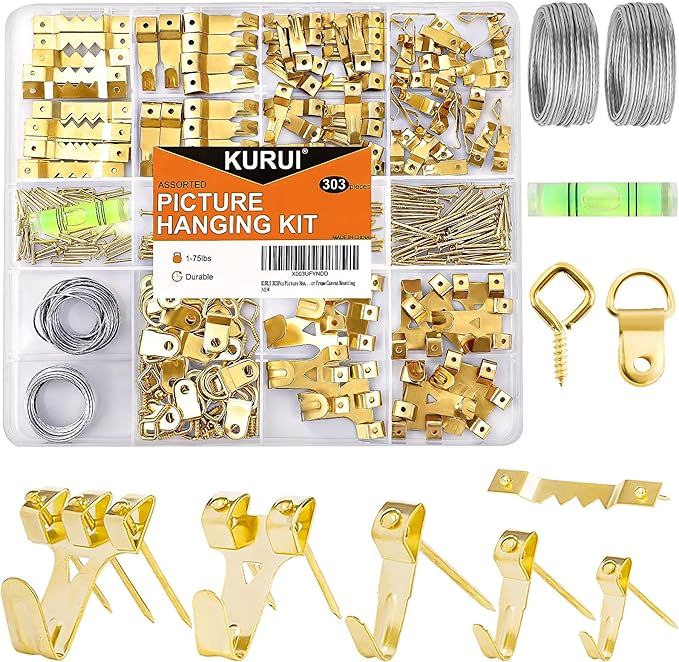 303Pcs Picture Hanging Kit Picture Hangers Assorted Kit Heavy Duty