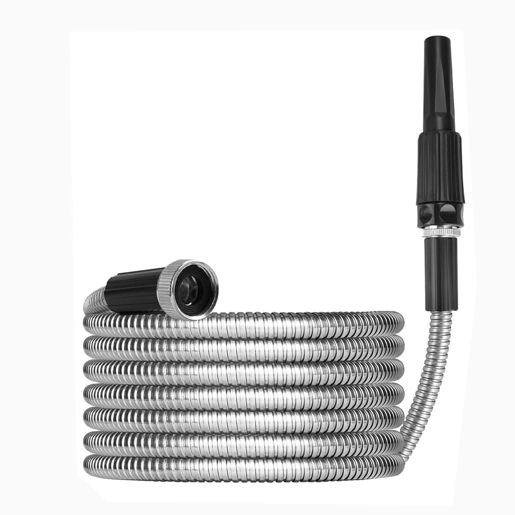 304 Stainless Steel Garden Water Hose Pipe Flexible Lightweight Kink Free Garden Water Outdoor Hose
