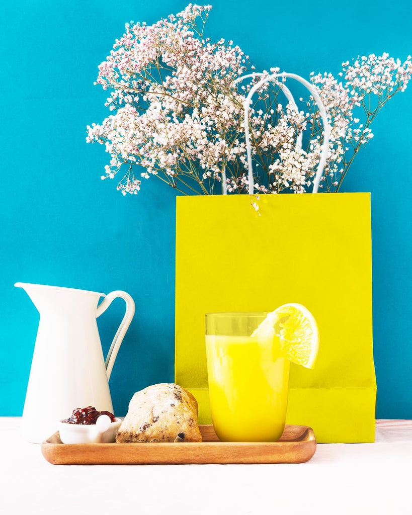 30PCS Medium Gift Bag with Handles Bulk 11"x5"x8" Gift Bags Bright Yellow Bags Multiple Uses (Medium Size)