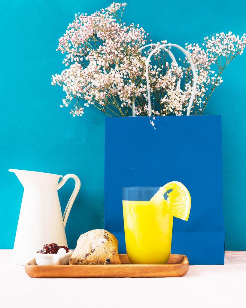 30PCS Medium Gift Bag with Handles Bulk 11"x5"x8" Gift Bags Cyan Bags Multiple Uses (Medium Size)