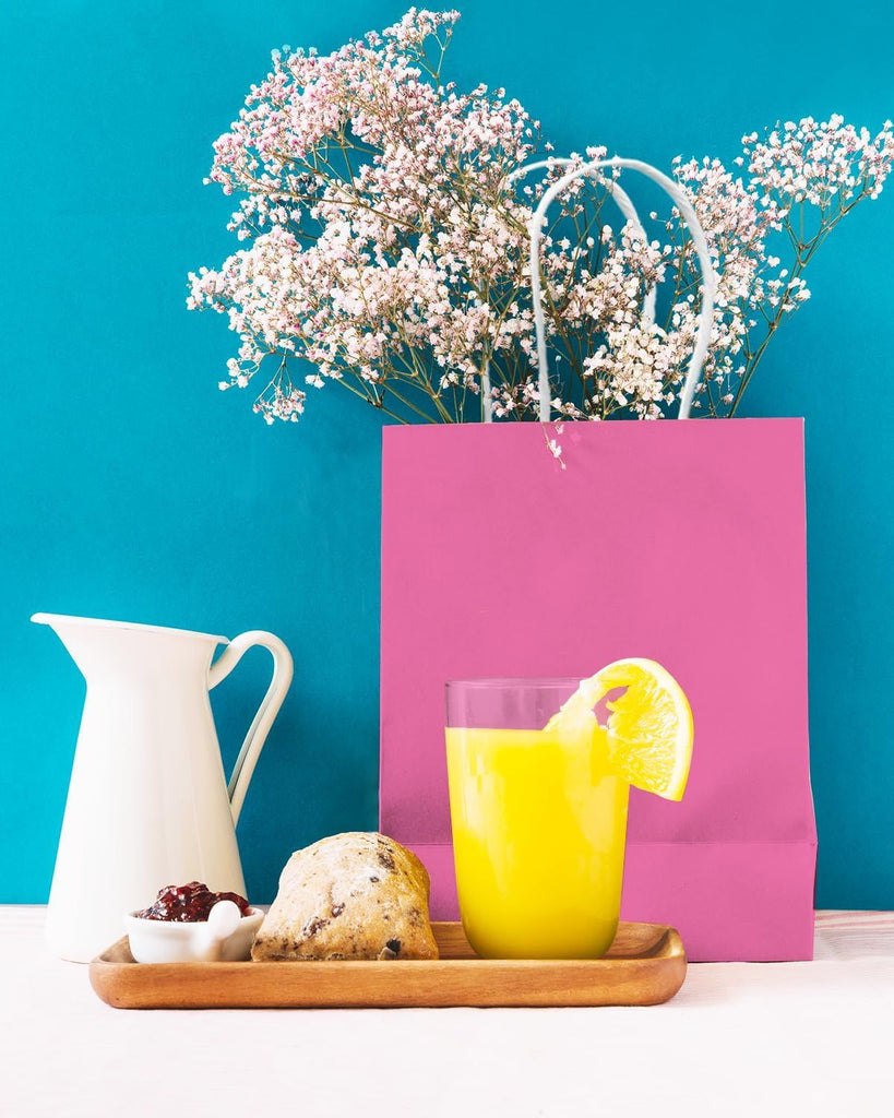 30PCS Medium Gift Bag with Handles Bulk 11"x5"x8" Gift Bags Pink Bags Multiple Uses (Medium Size)