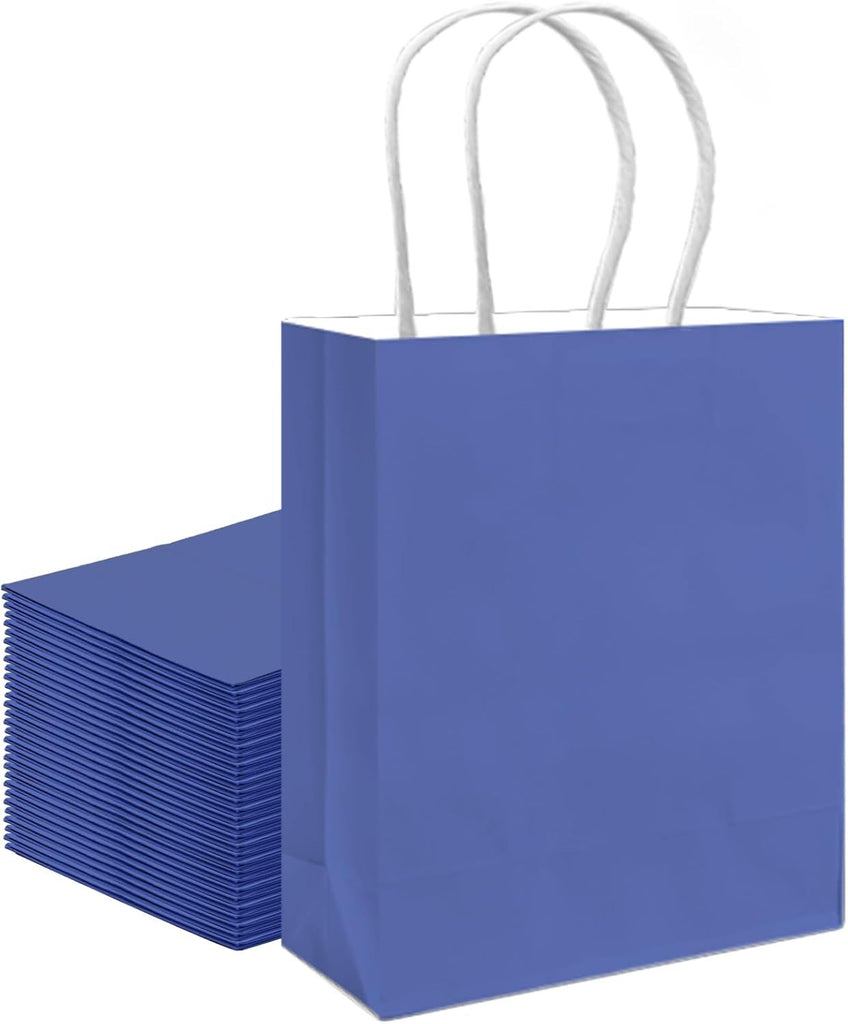 30PCS Medium Gift Bag with Handles Bulk 11"x5"x8" Gift Bags Purple Blue Bags Multiple Uses (Medium Size)