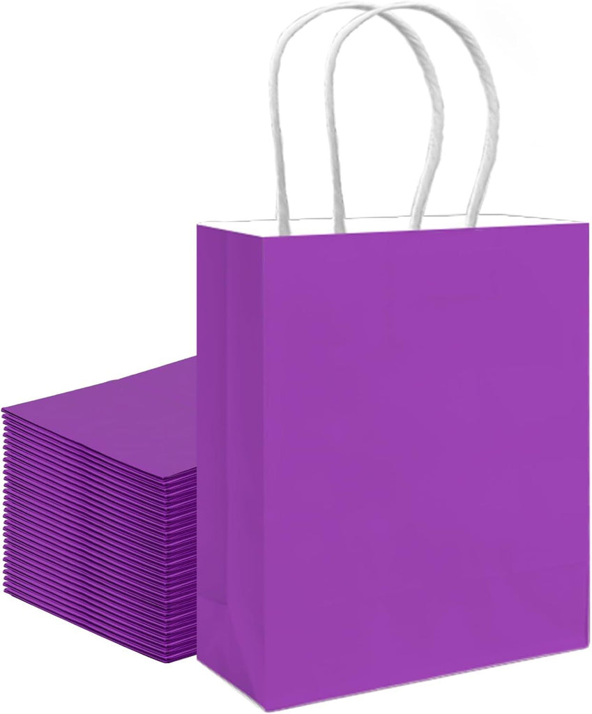 30PCS Medium Gift Bag with Handles Bulk 11"x5"x8" Gift Bags Violet Bags Multiple Uses (Medium Size)