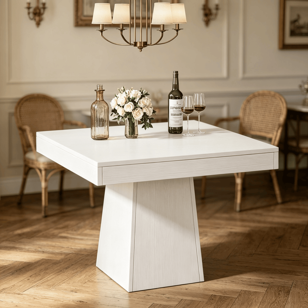 31.5 Inch Square Dining Table Small Farmhouse Kitchen Dinner Table for 4 People