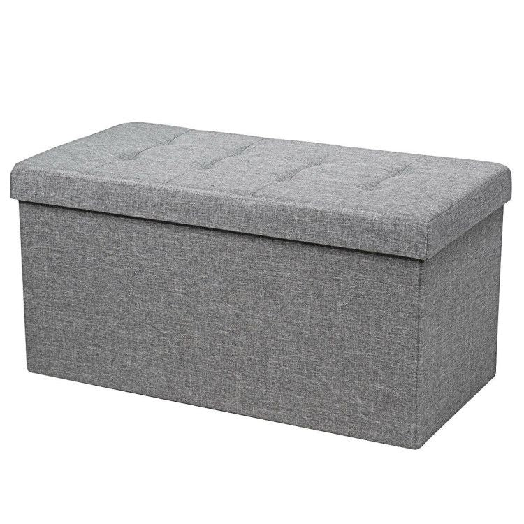 31.5 Inch Storage Ottoman Footrest with Removable Storage Bin