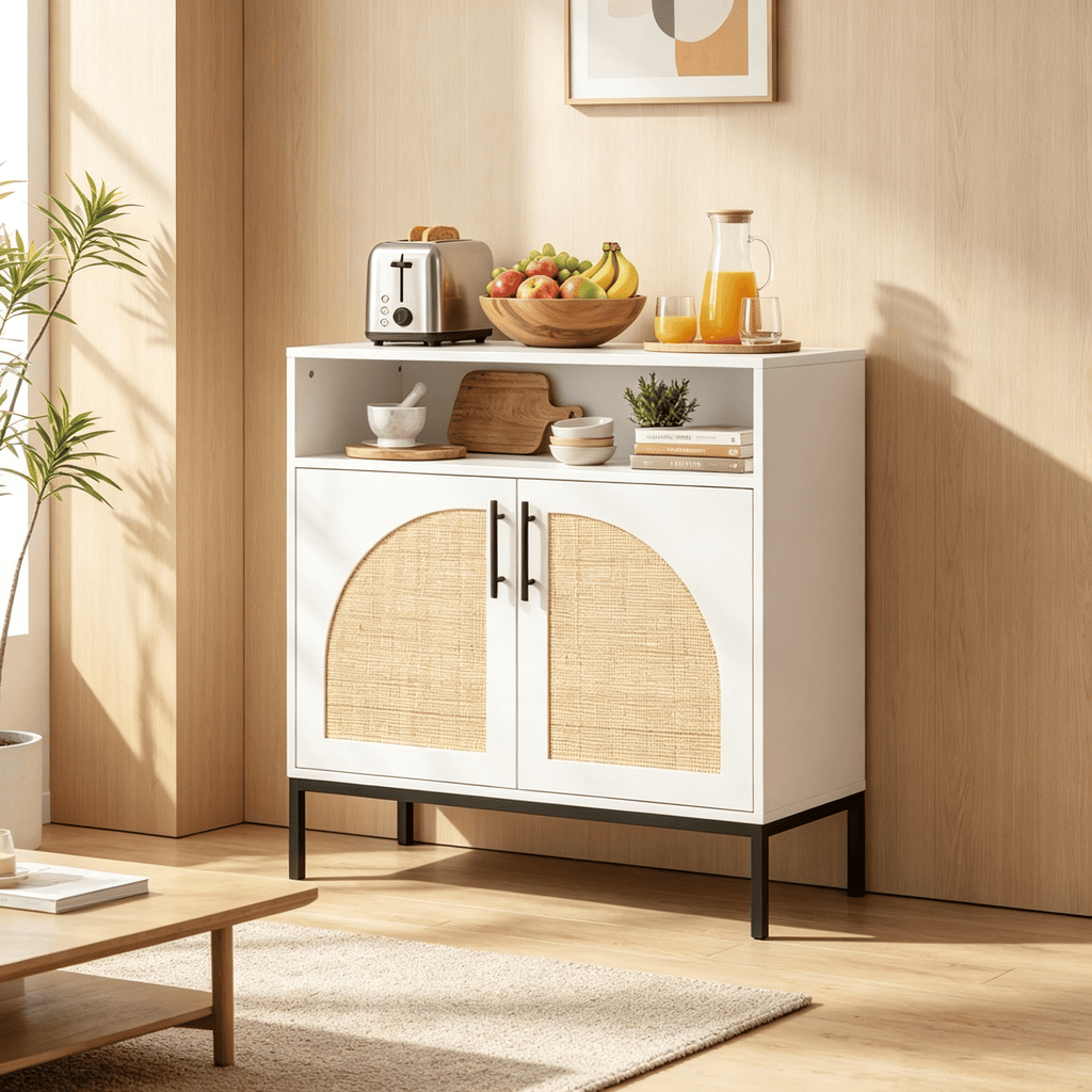 32 Inch Sideboard Buffet Cabinet with Adjustable Shelf  for Dining Room