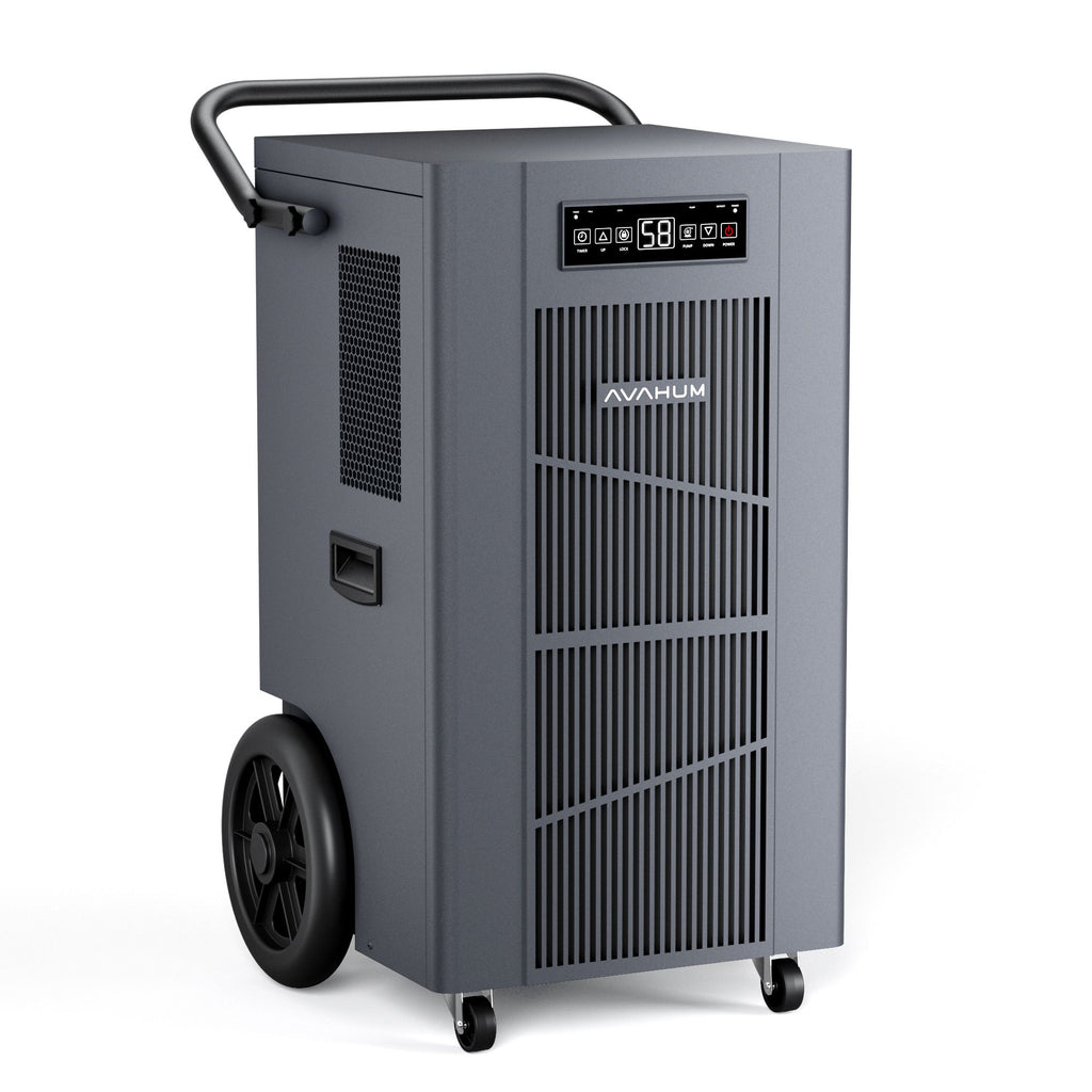 320 pt. 9,000 sq. ft. Bucket Less Commercial and Industrial Dehumidifier in. Gray With pump