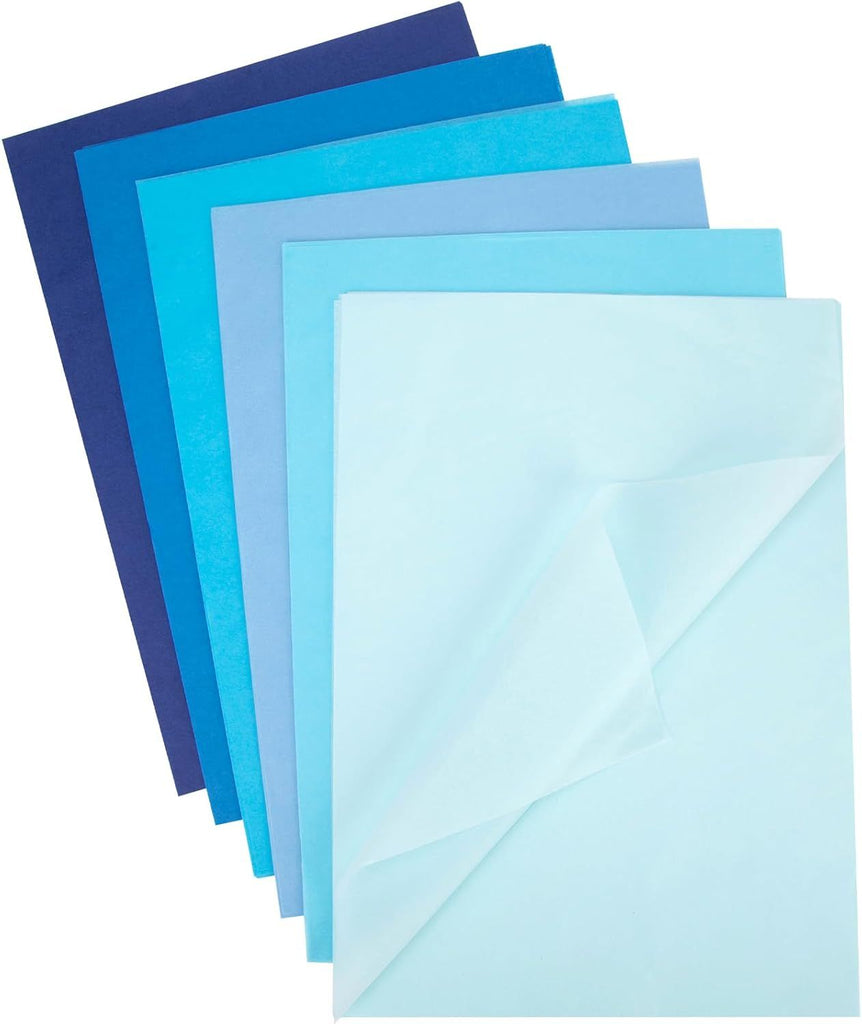 330 Sheets Blue Tissue Paper, 14x10 Inch Gift Wrapping Tissue Paper for Gifts Bags DIY Craft Supplies Holiday Birthday Party Packaging Decor