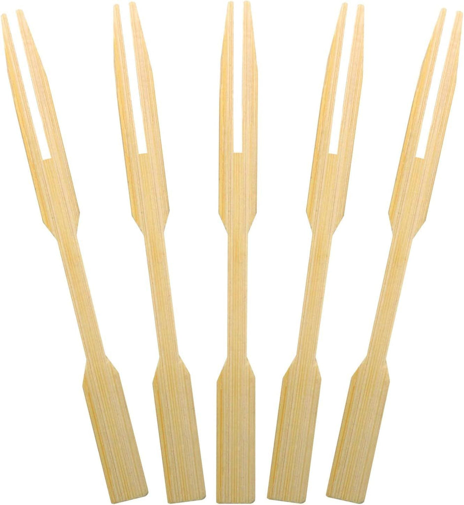 3.5 inch Appetizer Picks, Prong Mini Fork for Appetizers, Cocktail Forks Appetizer Forks, Bamboo toothpicks for Appetizer, Wooden Food Picks for Fruit, Charcuterie Accessories.
