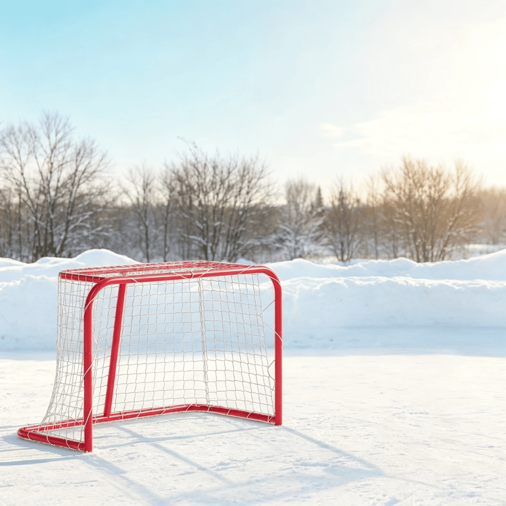 35" X 18" Street Hockey Goal Easy Setup Net Lightweight Portable with Metal Frame for Outdoor Sports