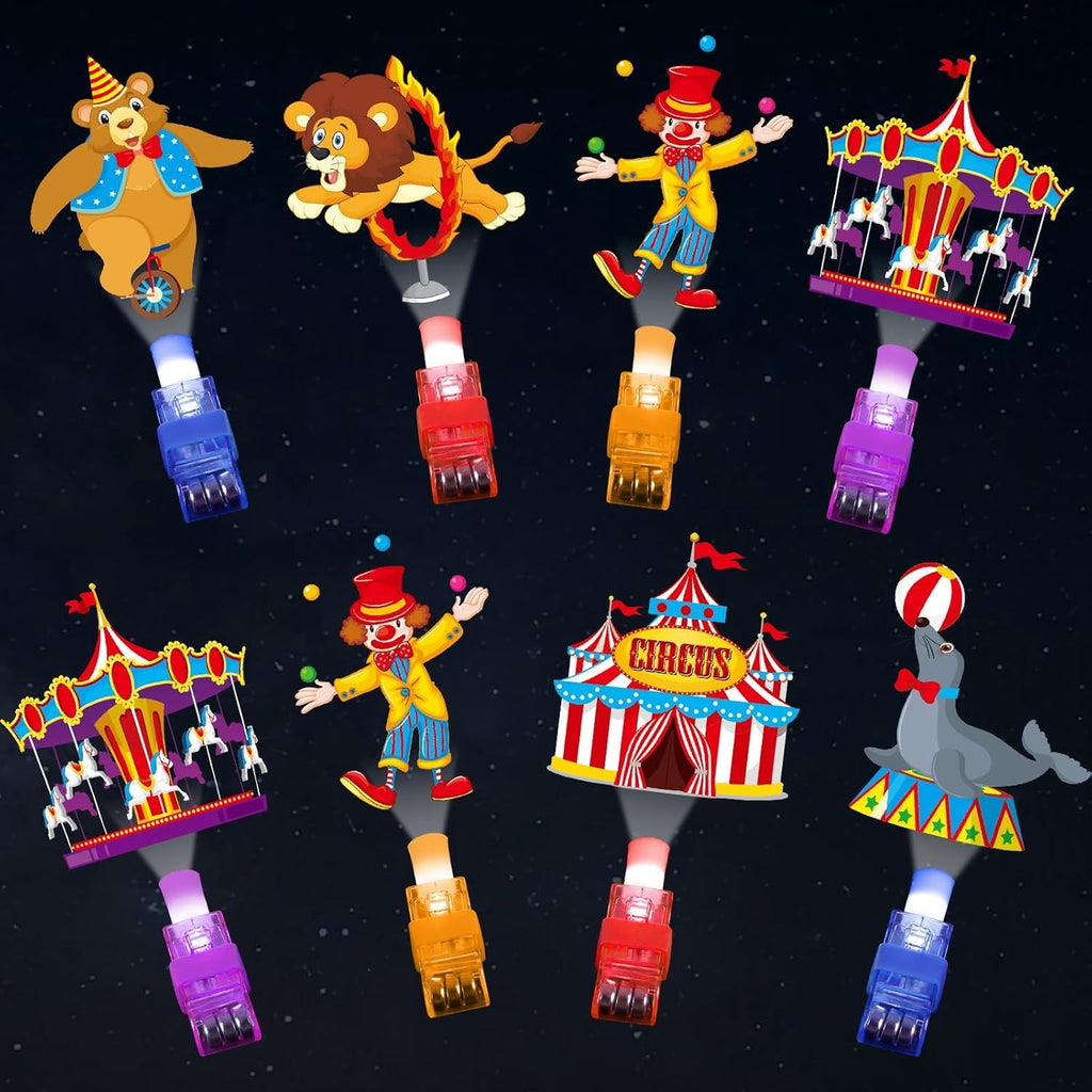 36Pcs Carnival LED Finger Lights Circus Party Favors Glow in the Dark Light Up Finger Lights Carnival Themed Toys