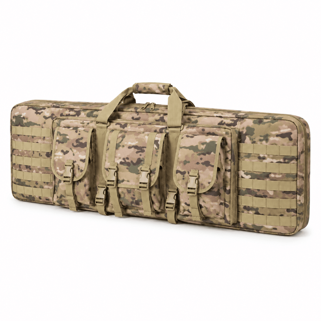 38-Inch Padded Long Equipment Carrying Case with Storage Pockets and Shoulder Strap