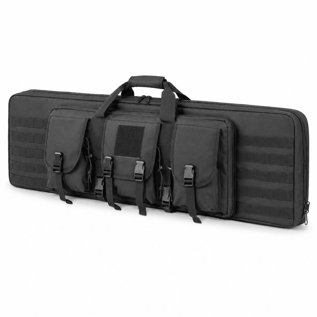 38-Inch Padded Long Equipment Carrying Case with Storage Pockets and Shoulder Strap