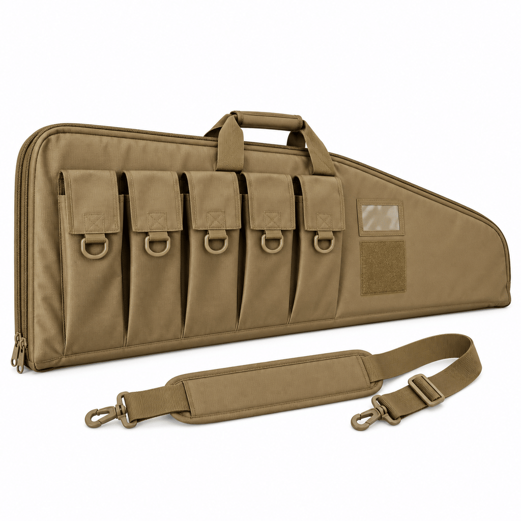 38/42 Inch Padded Long Equipment Carrying Case, Water-Resistant Storage Bag with 5 Accessory Pockets, Reinforced Handle and Adjustable Shoulder Strap