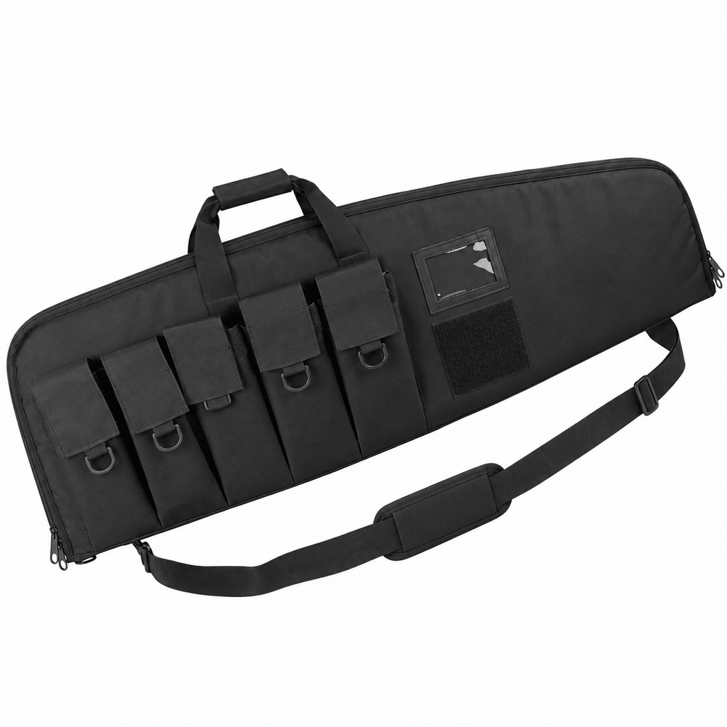 38/42 Inch Padded Long Equipment Carrying Case, Water-Resistant Storage Bag with 5 Accessory Pockets, Reinforced Handle and Adjustable Shoulder Strap