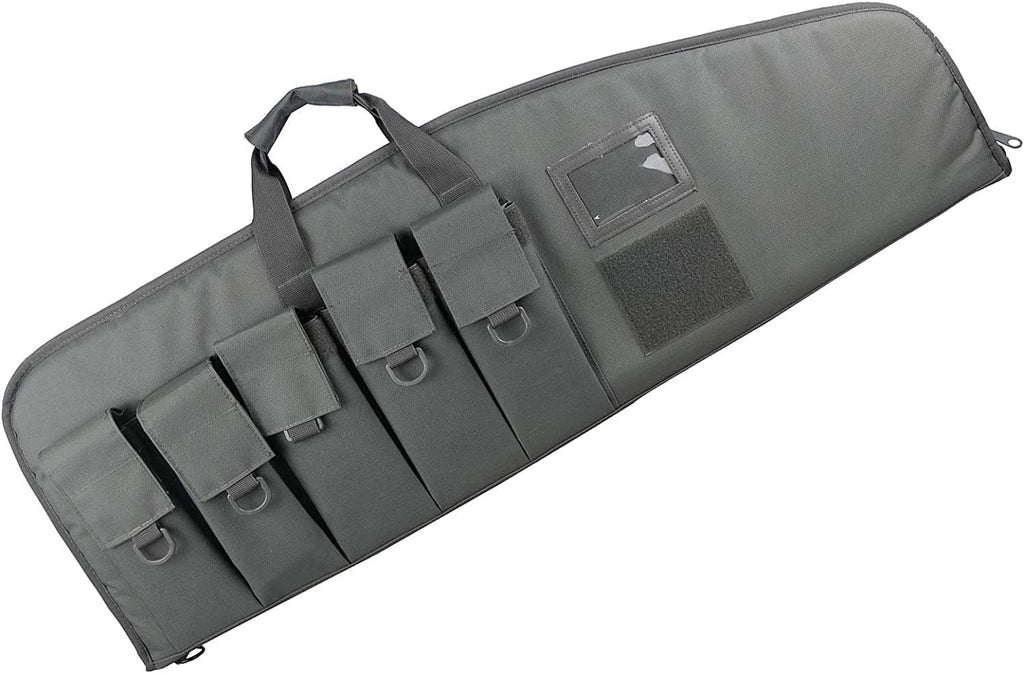 38/42 Inch Padded Long Equipment Carrying Case, Water-Resistant Storage Bag with 5 Accessory Pockets, Reinforced Handle and Adjustable Shoulder Strap