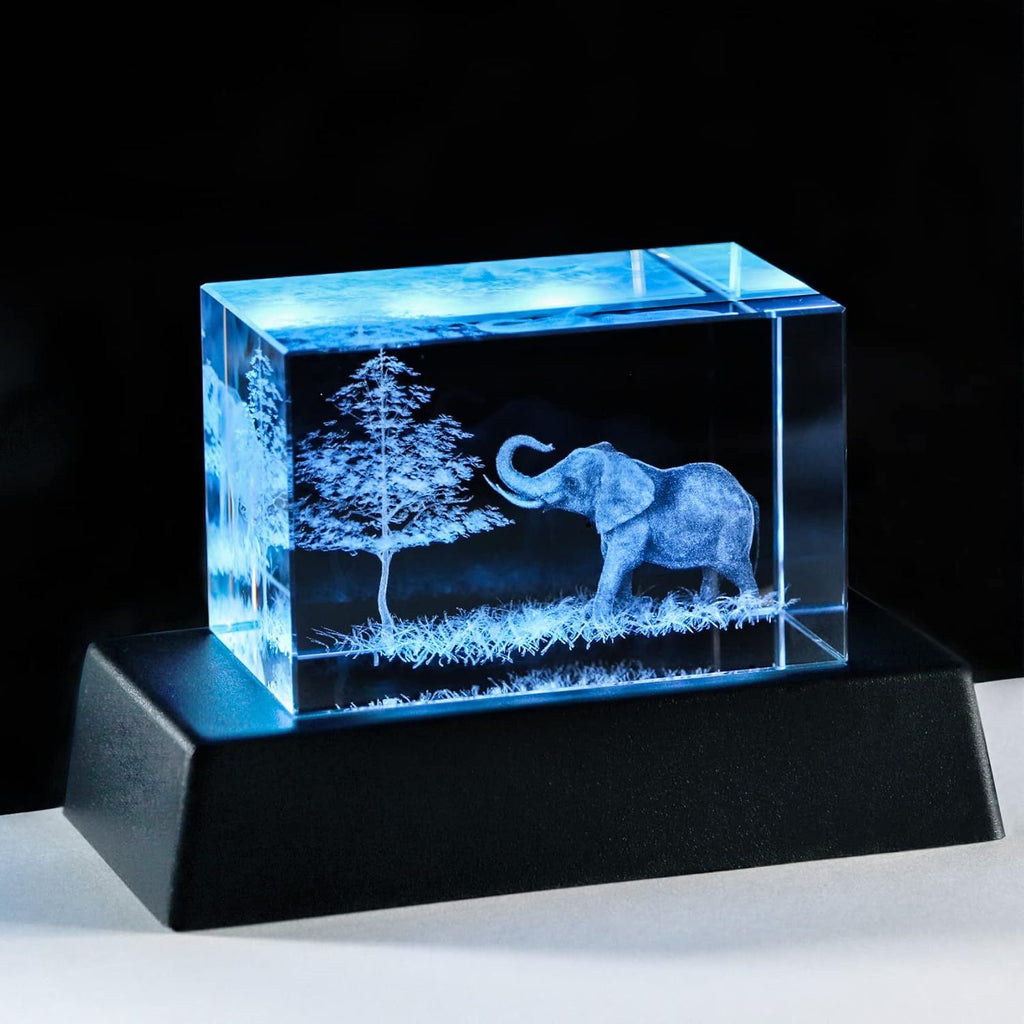 3D Crystal Elephant Decor Stuff Figurines Statue Gift for Elephant Lovers, Mother Day Birthday Gifts for Mom Mother Mama from Daughter Son
