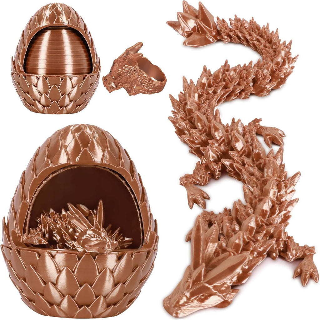 3D Printed Dragon Eggs, Surprise Dragon Eggs Fidget Toys for Kids, Articulated Crystal Dinosaur Fidget Toy for Kids, Birthdays, Halloween Christmas Decorations Gifts for Girls Boys