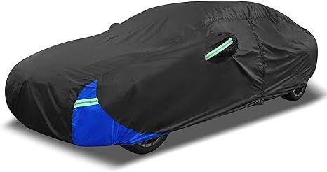 3L Car Cover Waterproof Snowproof All Weather for Car Outdoor Full Car Cover Rain Sun Protection Universal Fit for Sedan 178"-185"