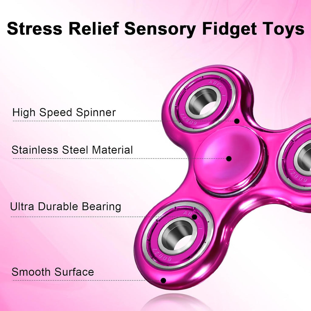 3Pcs Fidget Spinner for Kids Adults, Stress Relief Sensory Fidgets Toys Cool Fidget Spinners for Kids ADHD Autism Birthday Gifts Fidgets Classroom Prizes for Boys Girls