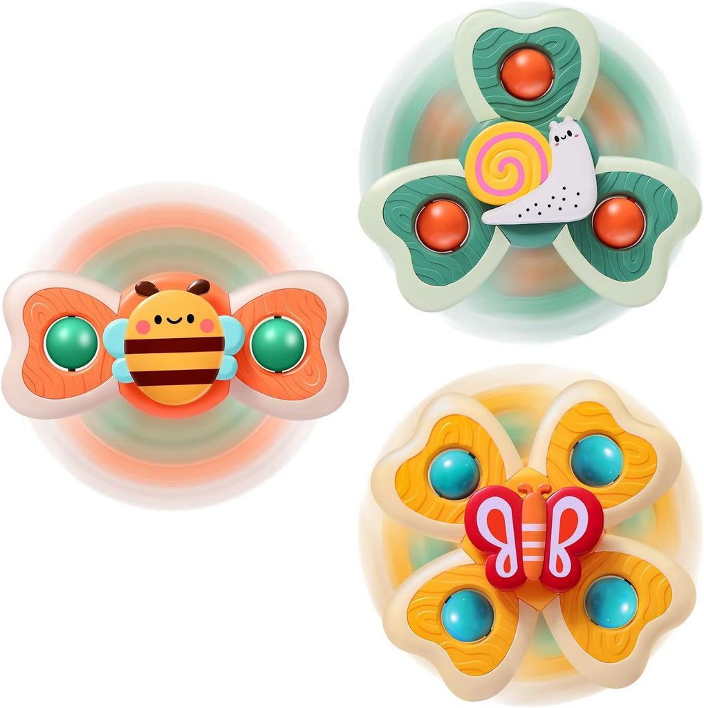 3PCS Spinner Toys for 1-3 Year Old Boys & Girls