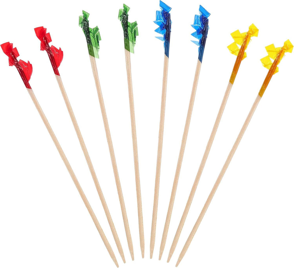 4 Inch Wood Frill Picks Toothpicks,2800 Pcs Club Frill Toothpicks,Sandwiches Picks,Cocktail Party Toothpicks for Fruit,Appetizers,Club Sandwiches,Parties