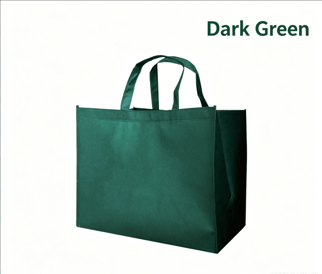4 Pack Reusable Non-Woven Grocery Tote Bags, Large Waterproof Eco Friendly Shopping Bags with Reinforced Handles, Blank Customizable Gift Storage Totes for Supermarket