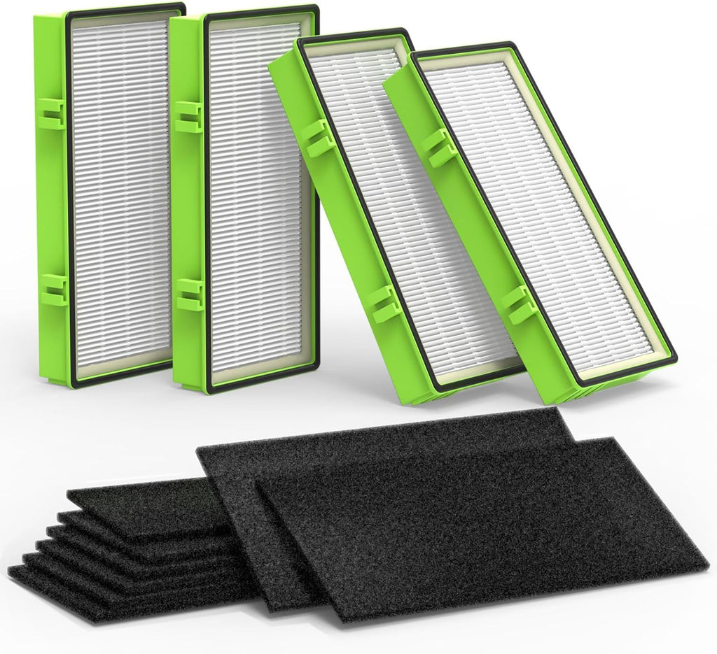 4 True HEPA + 8 Pre-Filter Aer1 Filter Replacement Compatible With Holmes AER1 Air Purifiers, Replacement Parts # HAPF30AT, HAP