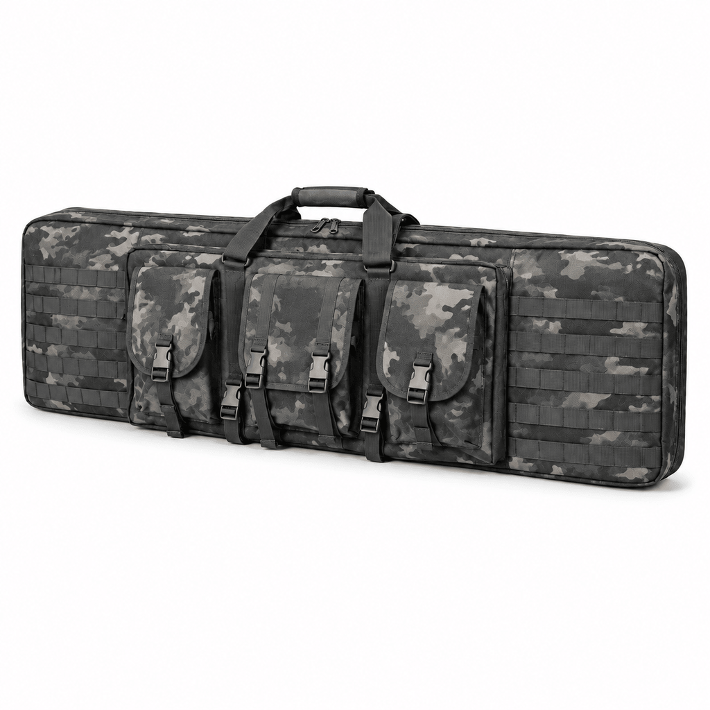 42-Inch Padded Long Equipment Carrying Case with Storage Pockets and Shoulder Strap