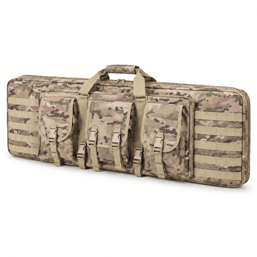 42-Inch Padded Long Equipment Carrying Case with Storage Pockets and Shoulder Strap