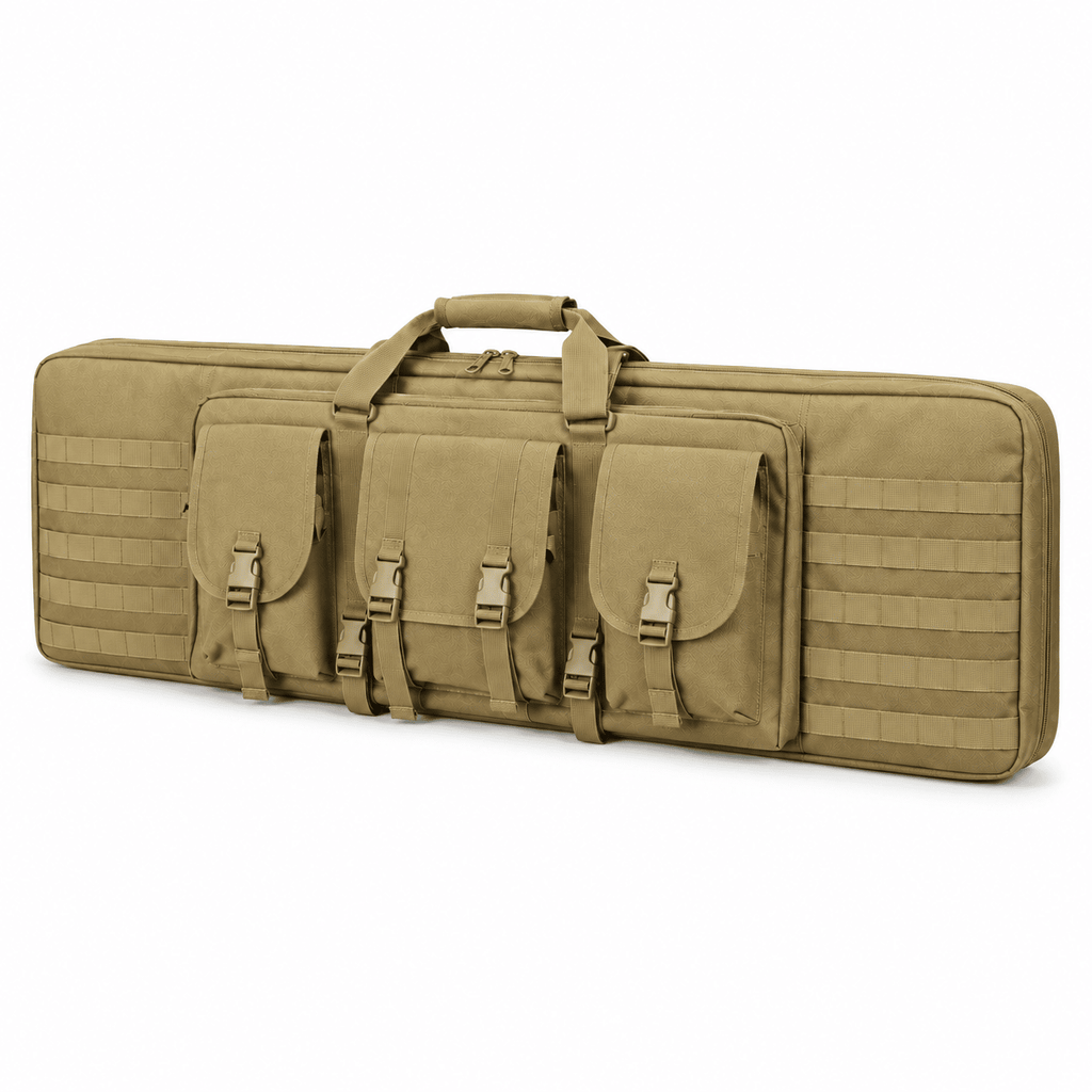 42-Inch Padded Long Equipment Carrying Case with Storage Pockets and Shoulder Strap