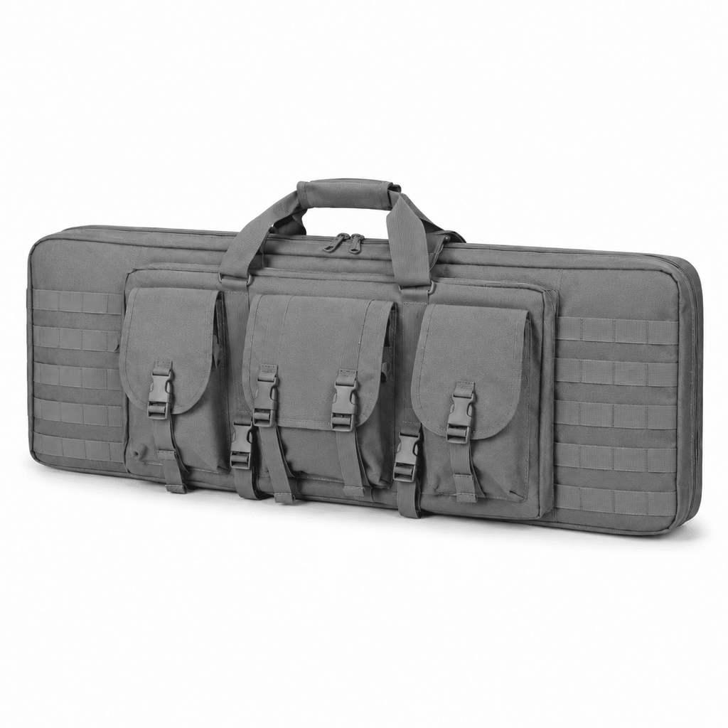 42-Inch Padded Long Equipment Carrying Case with Storage Pockets and Shoulder Strap