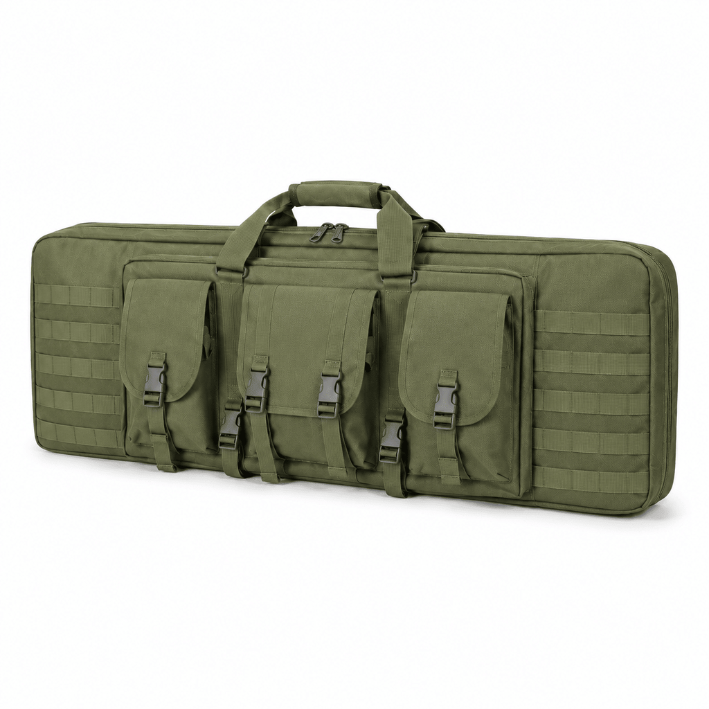 42-Inch Padded Long Equipment Carrying Case with Storage Pockets and Shoulder Strap