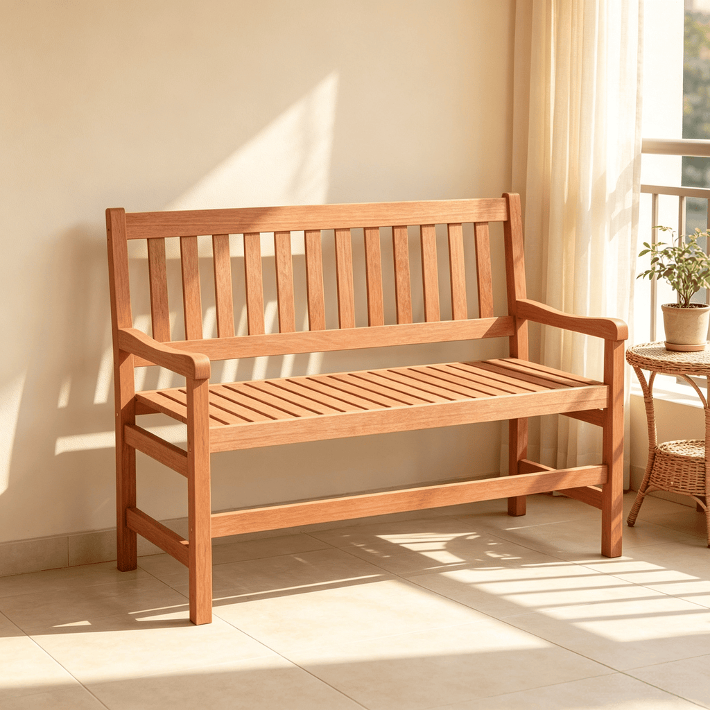 44 Inch 2-Seat Outdoor Loveseat Bench for Garden Patio Furniture