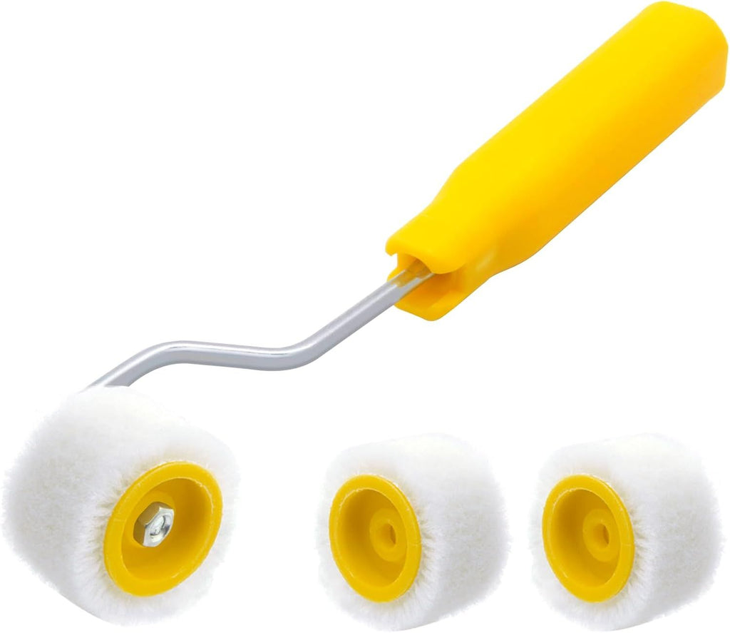 4/5 inch Paint Rollers for Touch up Trim Edge or Corner, Extra Small Paint Wool Brushes, Tiny Painting Tool
