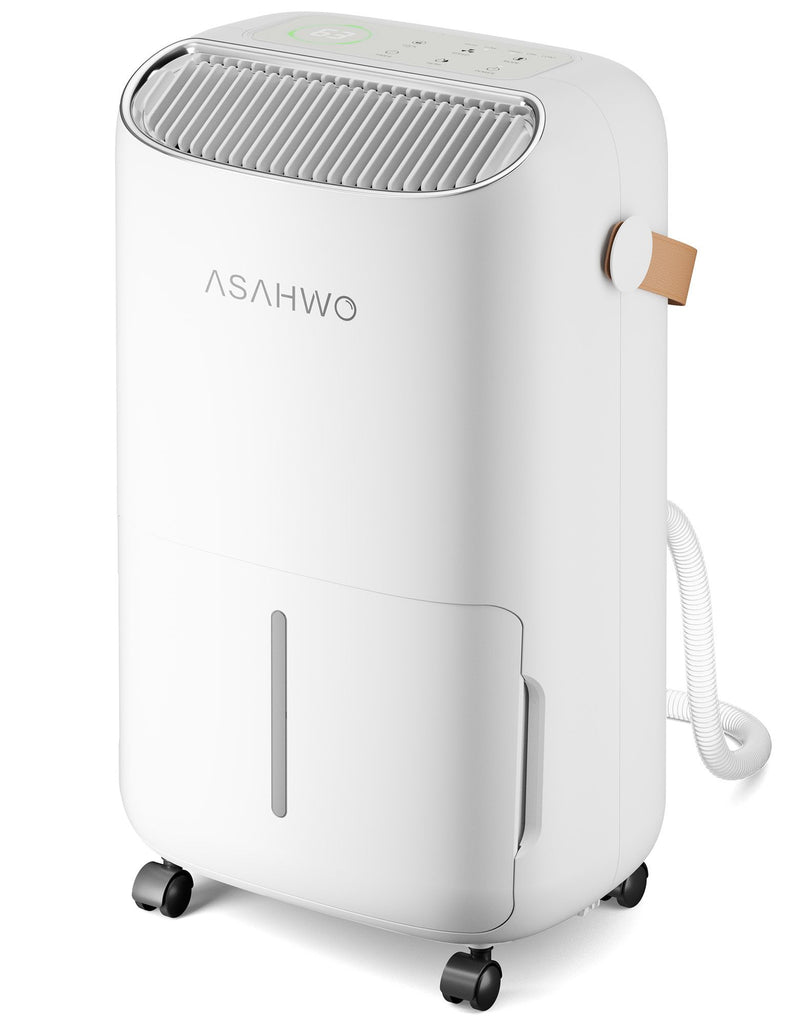 45 pt. 4,500 sq. ft. Dehumidifier in White with Bucket and Drain Hose for Basement, Garage and Damp Rooms