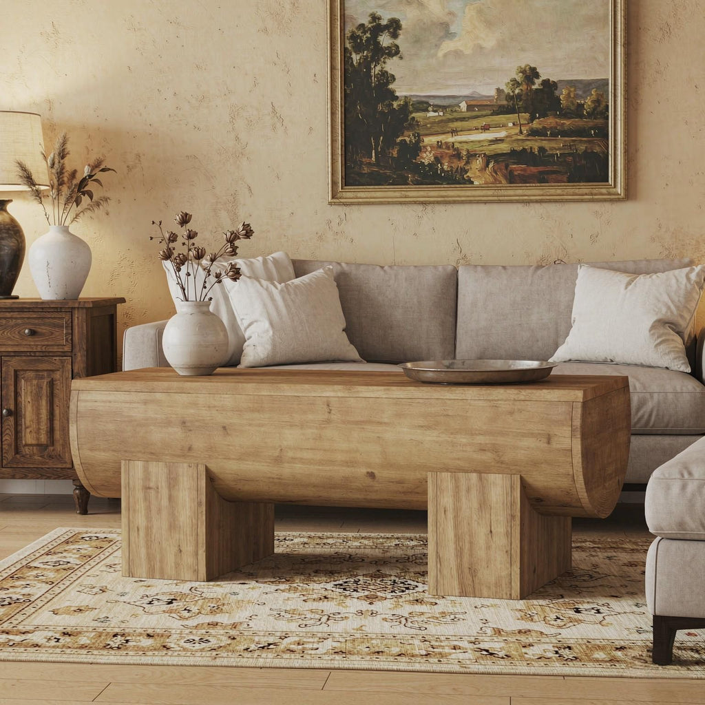 47" Wooden Entryway Bench Farmhouse Style Shoe Bench End of Bed Bench for Living Room Bedroom Corridor