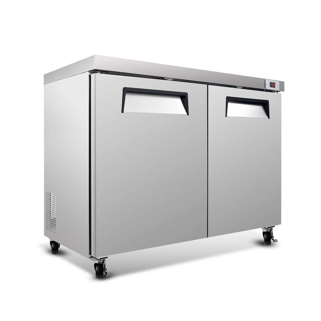 48" Commercial Under Counter Freezer 2 Door 14.1 Cu.ft Undercounter Work Top Freezers ETL Approved