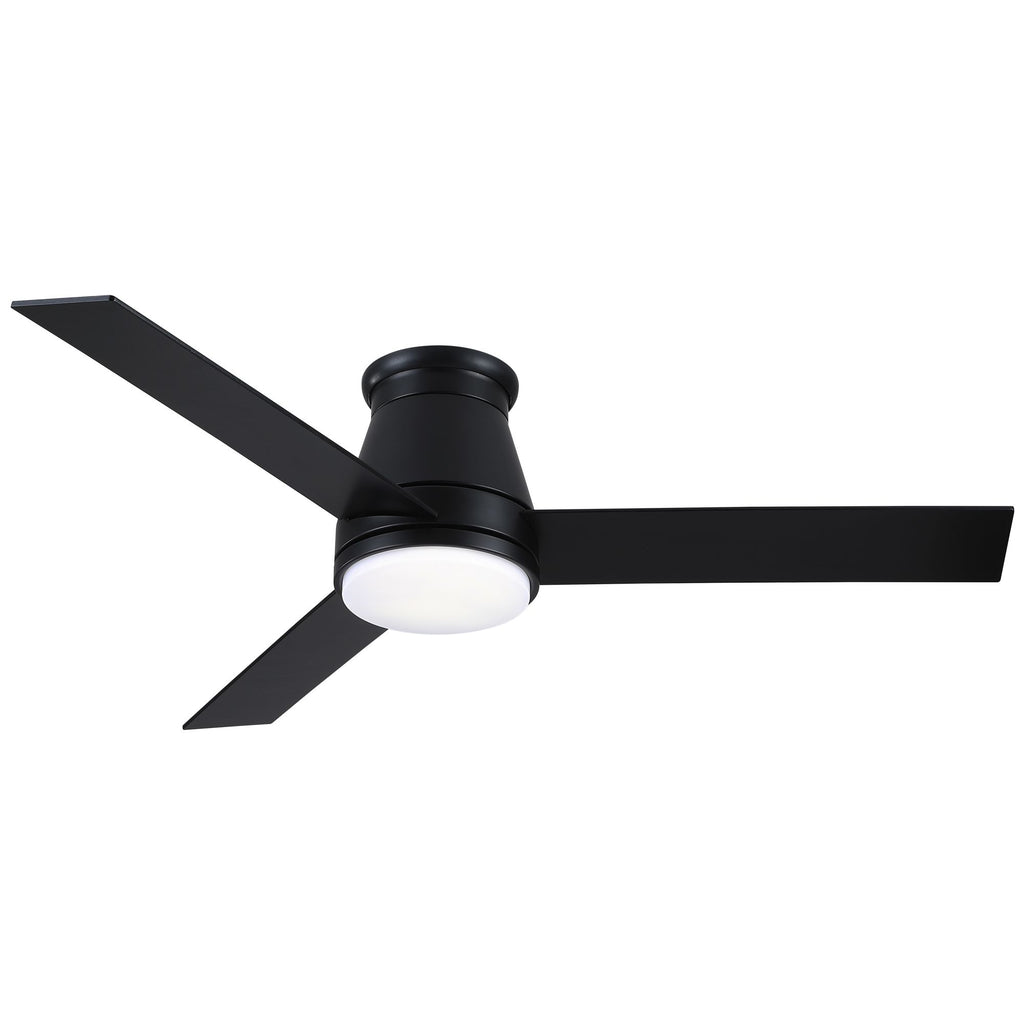 48 in. Integrated LED Farmhouse Indoor/Outdoor Black Smart Ceiling Fan with Remote Control