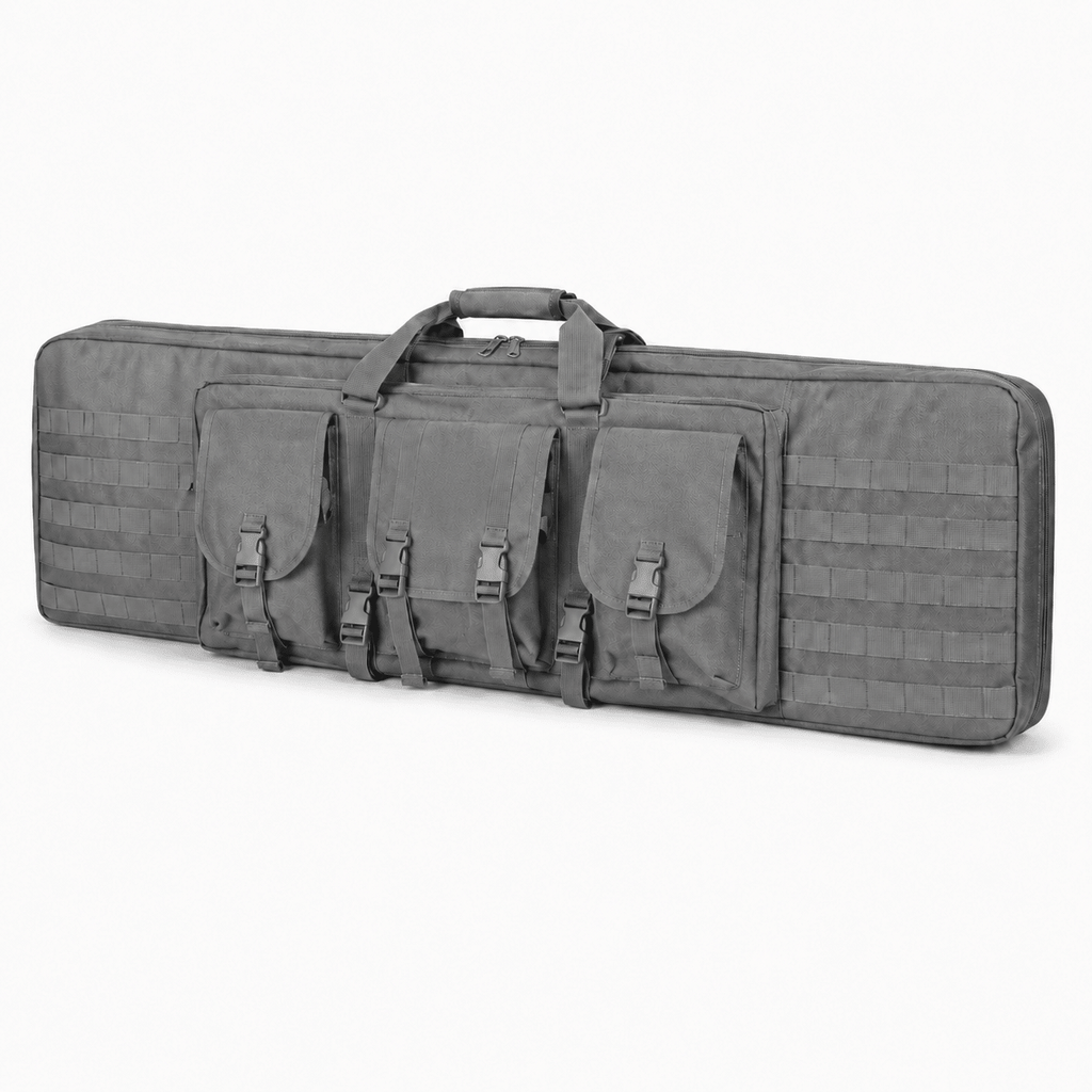 48-Inch Padded Long Equipment Carrying Case with Storage Pockets and Shoulder Strap