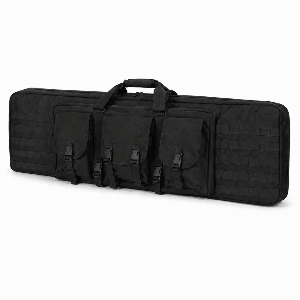 48-Inch Padded Long Equipment Carrying Case with Storage Pockets and Shoulder Strap
