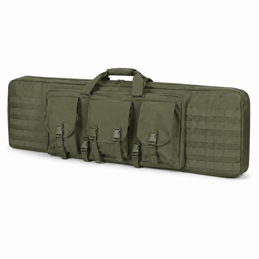 48-Inch Padded Long Equipment Carrying Case with Storage Pockets and Shoulder Strap