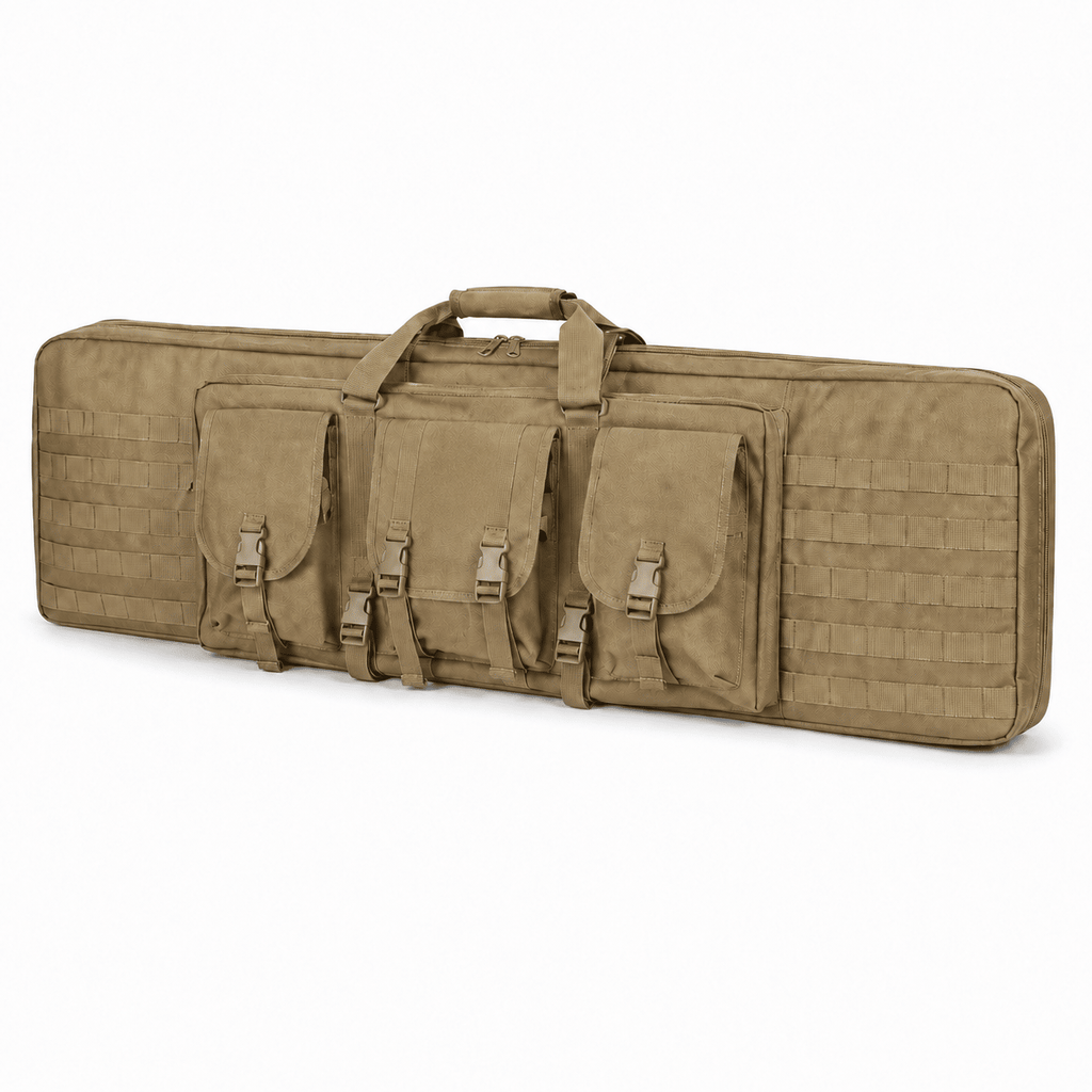 48-Inch Padded Long Equipment Carrying Case with Storage Pockets and Shoulder Strap