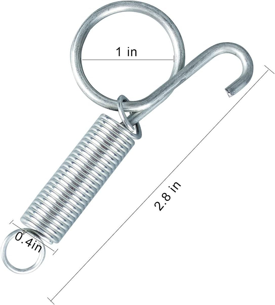 4pcs 75mm Metal Finger Spring Latch Hook, One-Handed Cage Door Spring Hooks, Large Cages Lock for Fixing Pet Cage Door, Bunnies, Rodents, Hamsters, Squirrels, Birds Cages Hook