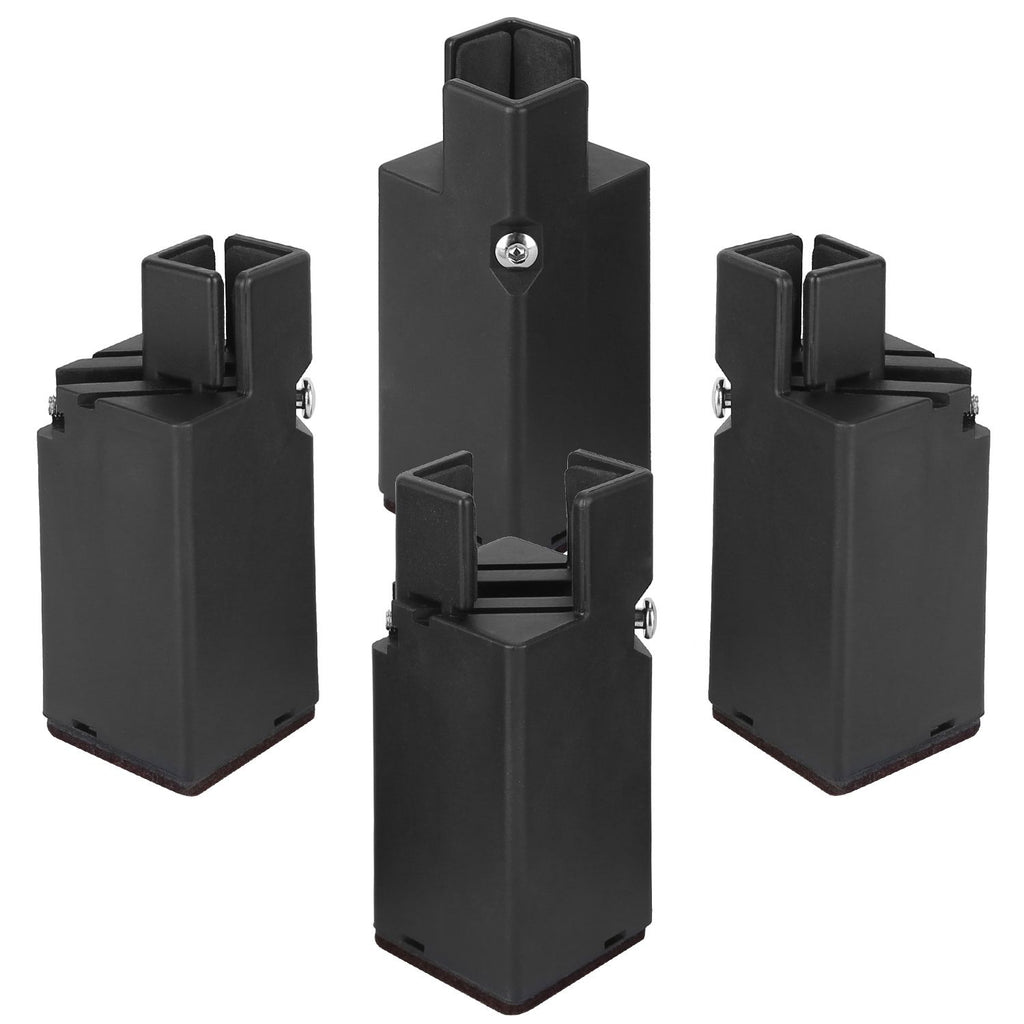 4Pcs Adjustable Bed Riser with Screw Clamp 3.94in Height Heavy Duty Sofa Table Chair Furniture Riser Lift