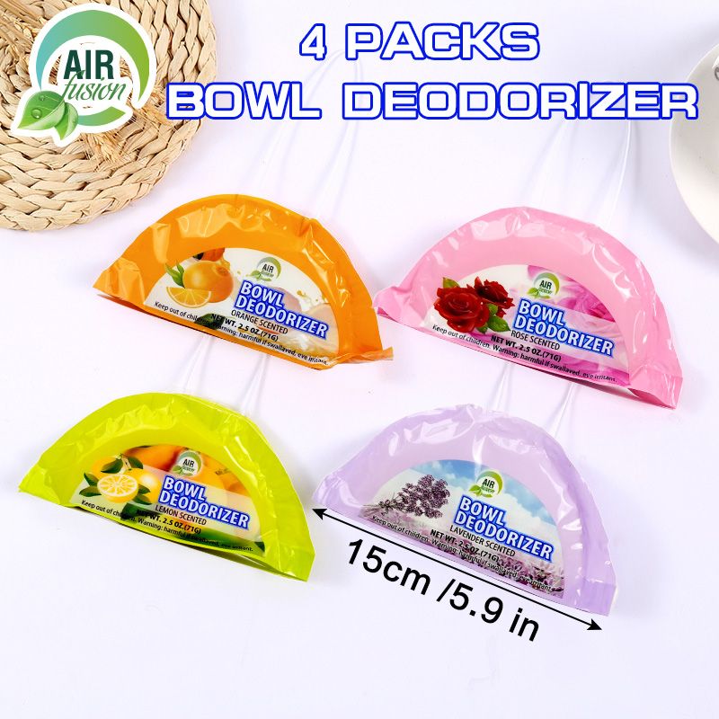 4PIC Bowl Deodorizer Hanging Mount 2.5 Oz, Odor Eliminator For Clothes & Home, Freshener For Wardrobes & Cabinets, No Electricity Needed, Deodorizer