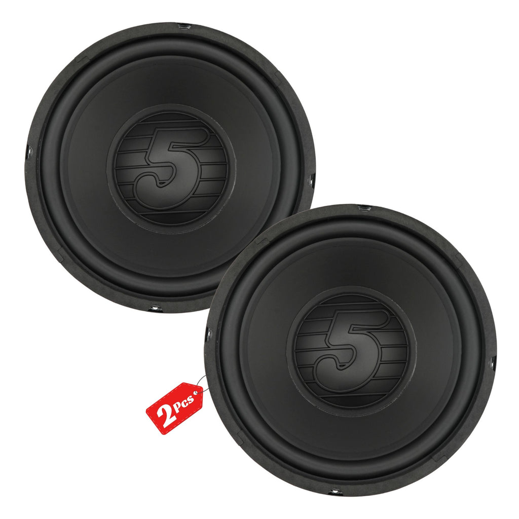 5 Core 10 Inch Car Subwoofer Speaker 4 Ohm Woofer Replacement Driver PAIR