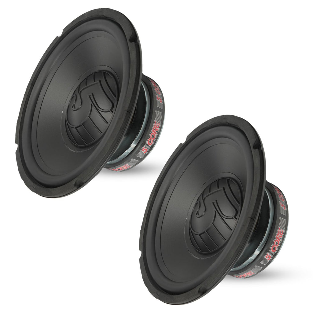 5 Core 10 Inch Car Subwoofer Speaker 4 Ohm Woofer Replacement Driver PAIR